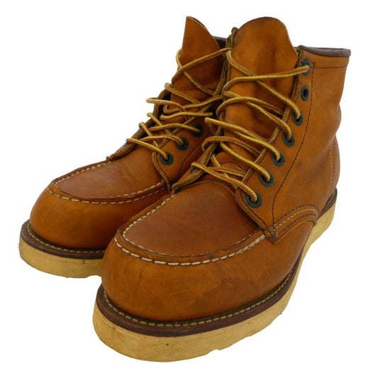 RED WING レッドウィング 875 USA製 刺繍羽タグ CLASSIC MOC アイリッシュセッター モックトゥ ブーツ ブラウン系 6D【中古】