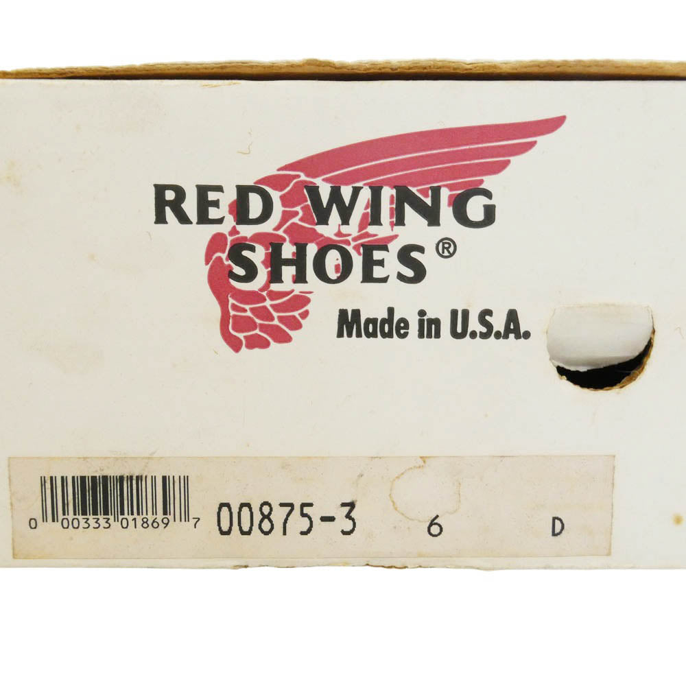 RED WING レッドウィング 875 USA製 刺繍羽タグ CLASSIC MOC アイリッシュセッター モックトゥ ブーツ ブラウン系 6D【中古】