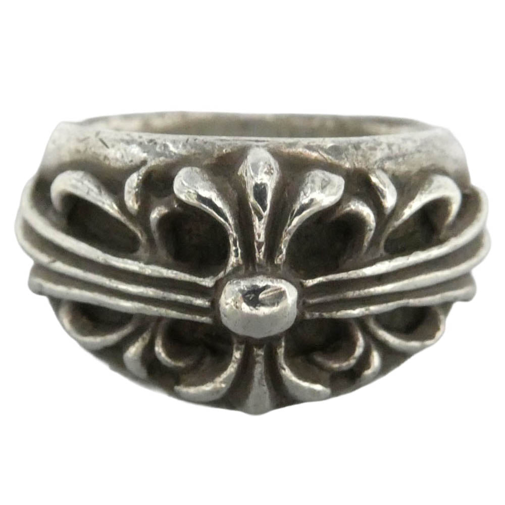 CHROME HEARTS クロムハーツ（原本無） FLRL CRS フローラルクロス リング シルバー系 約17.5号【中古】