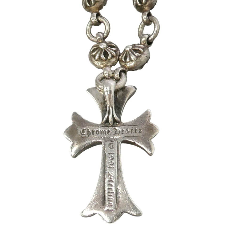 CHROME HEARTS クロムハーツ（原本無） #1 CRSBL CHN SML CH CRS 20inch クロスボールチェーン スモールCHクロス 20インチ ネックレス シルバー系【中古】