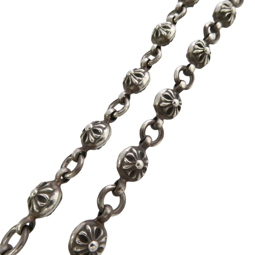 CHROME HEARTS クロムハーツ（原本無） #1 CRSBL CHN SML CH CRS 20inch クロスボールチェーン スモールCHクロス 20インチ ネックレス シルバー系【中古】