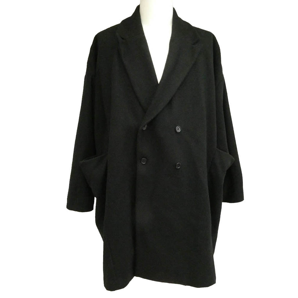 バージスブルック ウール ダブル ロング コート ブラック系 2【中古】