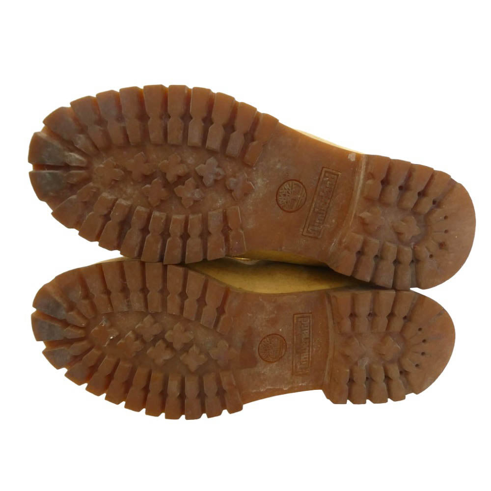 Timberland ティンバーランド 10061 ICON 6INCH PREMIUM BOOT WHEAT NUBUCK 6インチ プレミアム ウォータープルーフ レザー イエローブーツ ベージュ系 8.5W【中古】
