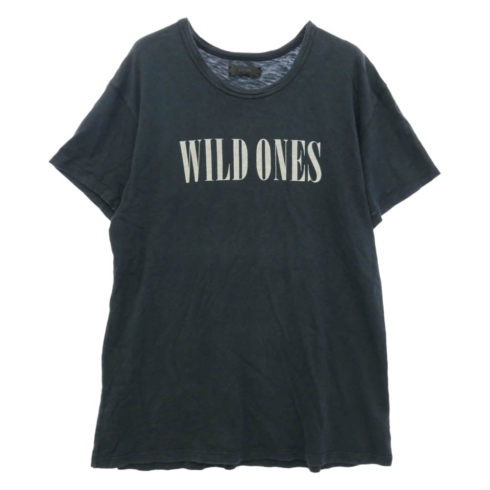 AMIRI アミリ Wild Ones T-shirt グラフィック プリント コットン 半袖 Tシャツ カットソー ブラック系 L【中古】