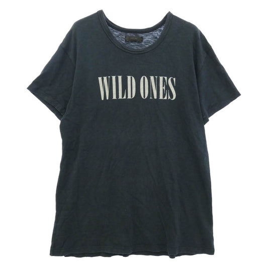 AMIRI アミリ Wild Ones T-shirt グラフィック プリント コットン 半袖 Tシャツ カットソー ブラック系 L【中古】