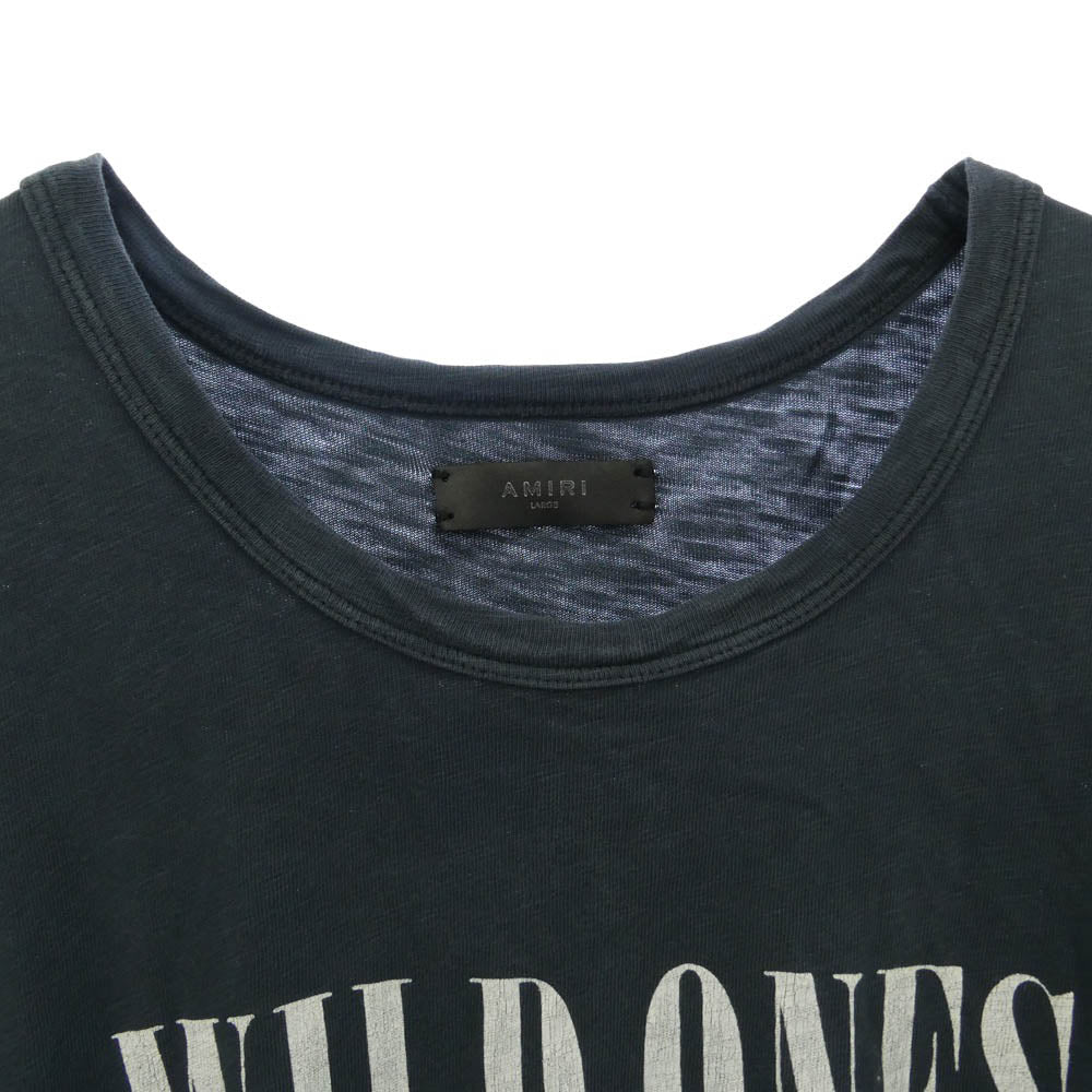 AMIRI アミリ Wild Ones T-shirt グラフィック プリント コットン 半袖 Tシャツ カットソー ブラック系 L【中古】