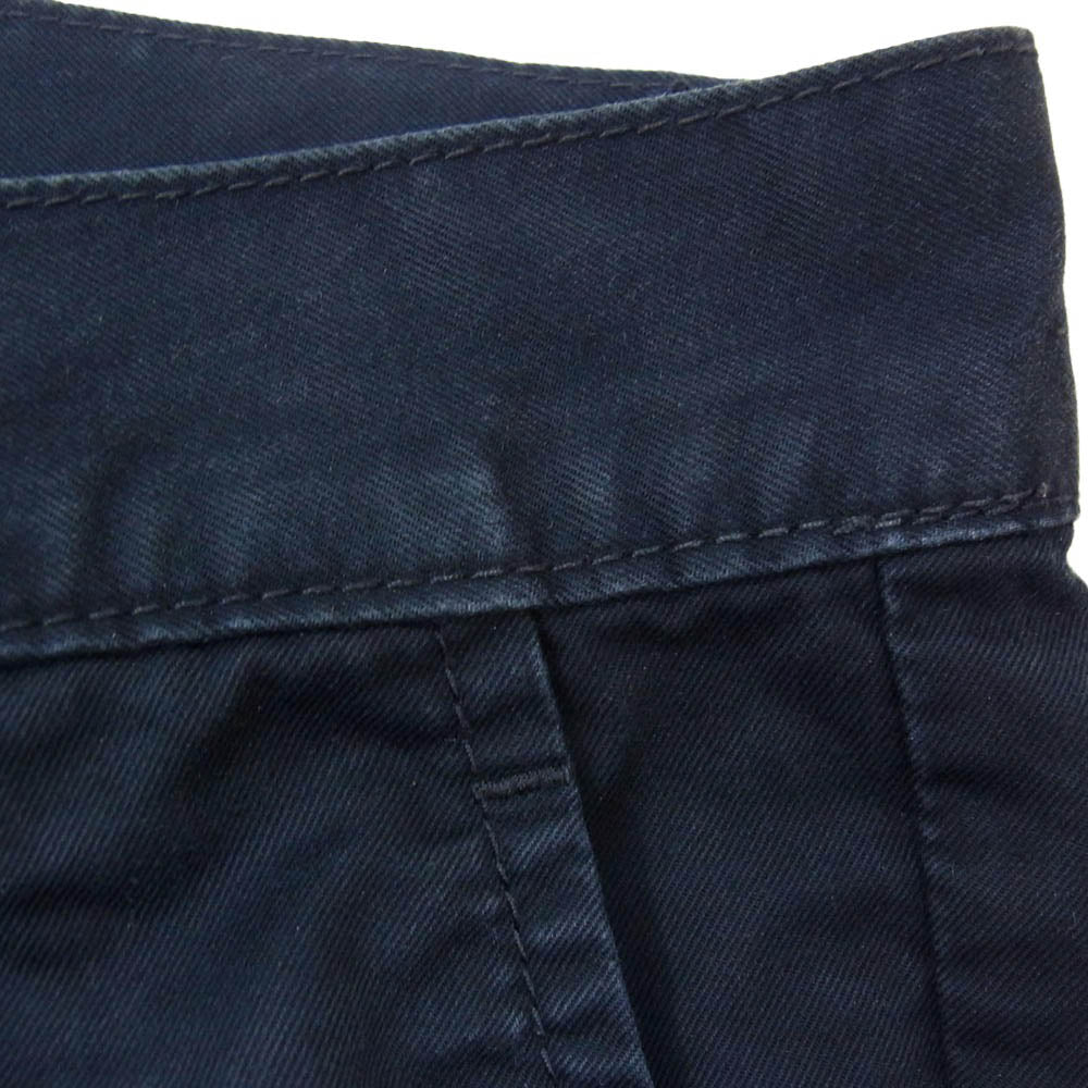 BEAMS ビームス BEAMS PLUS ビームスプラス コットン 無地 1プリーツ チノパンツ ネイビー系 S【中古】
