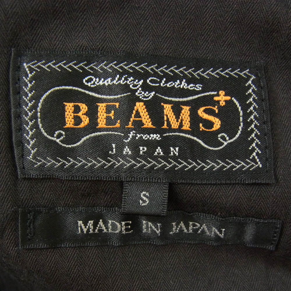 BEAMS ビームス BEAMS PLUS ビームスプラス コットン 無地 1プリーツ チノパンツ ネイビー系 S【中古】