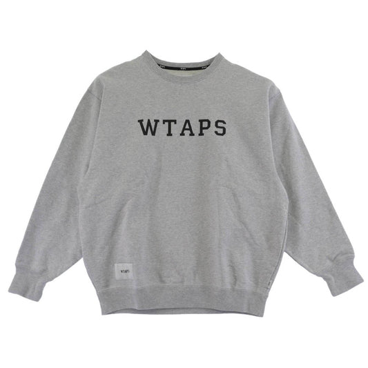 WTAPS ダブルタップス 25SS 251ATDT-CSM03 ACADEMY SWEATER COTTON アカデミー セーター コットン スウェット グレー系 X02【美品】【中古】