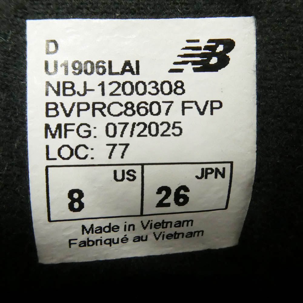 NEW BALANCE ニューバランス U1906LAI 1906L ローファー.スニーカー ブラック系 26cm【美品】【中古】