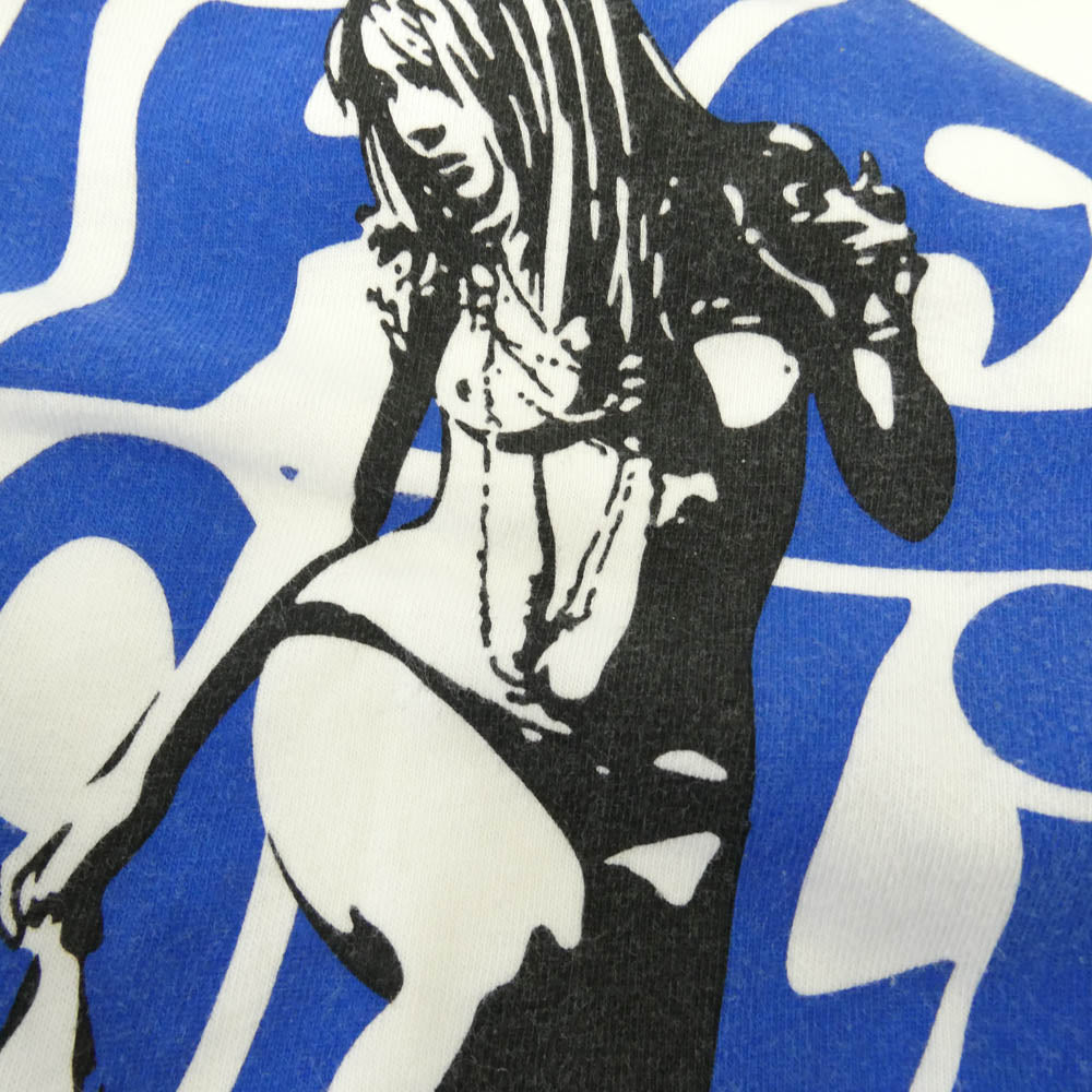 HYSTERIC GLAMOUR ヒステリックグラマー 24SS 02241CT44 × THE ROLLING STONES STONES WOMAN ローリングストーンズ バンドロゴ グラフィック プリント コットン 半袖 Tシャツ ホワイト系 L【中古】