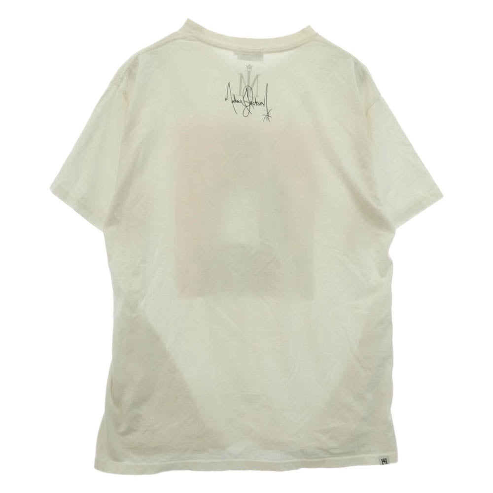 HYSTERIC GLAMOUR ヒステリックグラマー 18SS 02182CT33 MICHAEL JACKSON OFF THE WALL マイケルジャクソン オフザウォール フォト グラフィック プリント コットン 半袖 Tシャツ オフホワイト系 M【中古】
