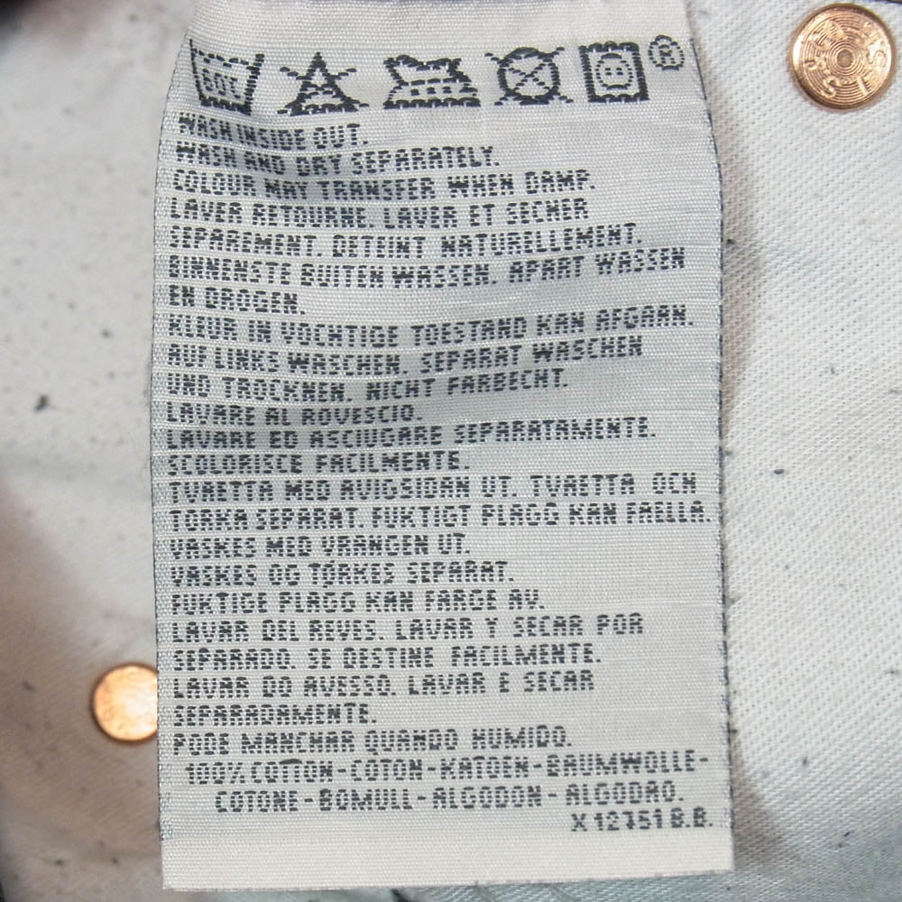 Levi's リーバイス 6150285 90s EURO 裏刻印 266 オレンジタブ 615 ストレート ブラック デニム パンツ ジーンズ ブラック系 W31【中古】