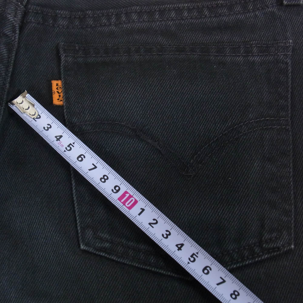 Levi's リーバイス 6150285 90s EURO 裏刻印 266 オレンジタブ 615 ストレート ブラック デニム パンツ ジーンズ ブラック系 W31【中古】