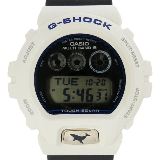 CASIO G-SHOCK カシオ ジーショック GW-6905K-7AJR × ICERC Japan DIGITAL 6900 SERIES アイサーチジャパン クジラ デザイン ロゴ プリント タフソーラー 腕時計 ウォッチ ホワイト系 ネイビー系【極上美品】【中古】