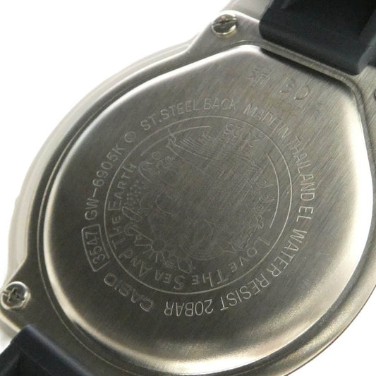 CASIO G-SHOCK カシオ ジーショック GW-6905K-7AJR × ICERC Japan DIGITAL 6900 SERIES アイサーチジャパン クジラ デザイン ロゴ プリント タフソーラー 腕時計 ウォッチ ホワイト系 ネイビー系【極上美品】【中古】