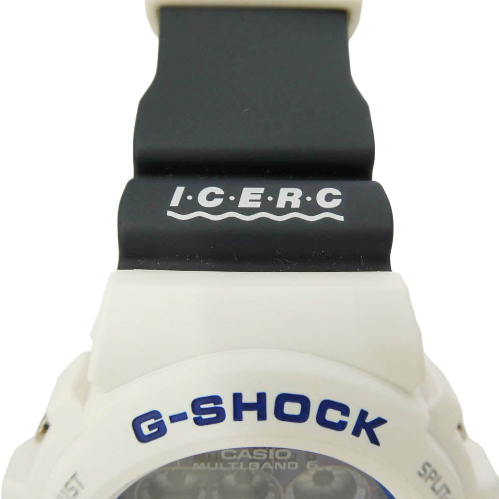 CASIO G-SHOCK カシオ ジーショック GW-6905K-7AJR × ICERC Japan DIGITAL 6900 SERIES アイサーチジャパン クジラ デザイン ロゴ プリント タフソーラー 腕時計 ウォッチ ホワイト系 ネイビー系【極上美品】【中古】