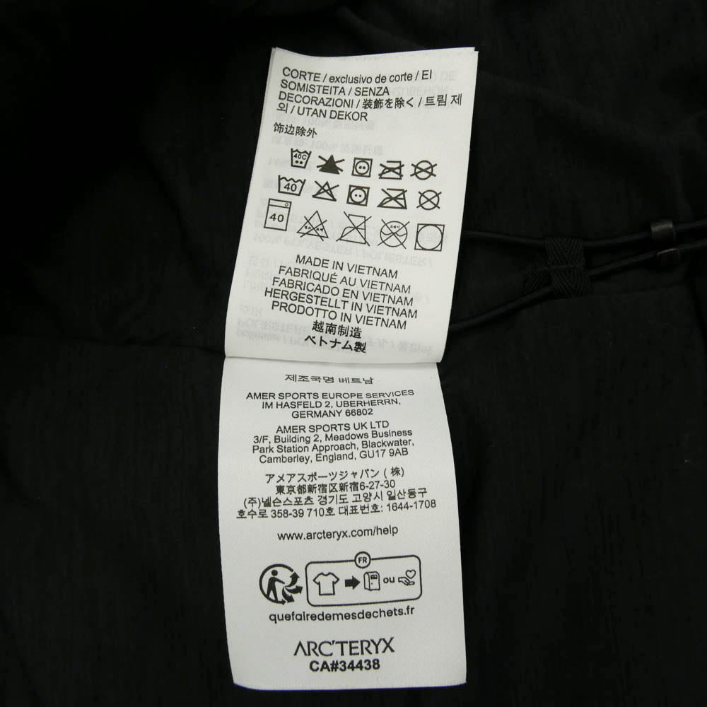ARC'TERYX アークテリクス X000009897 Epsilon Insulated Hoody エプシロン インサレーテッド フーディ 中綿 ナイロン ジャケット ブラック系 M【中古】