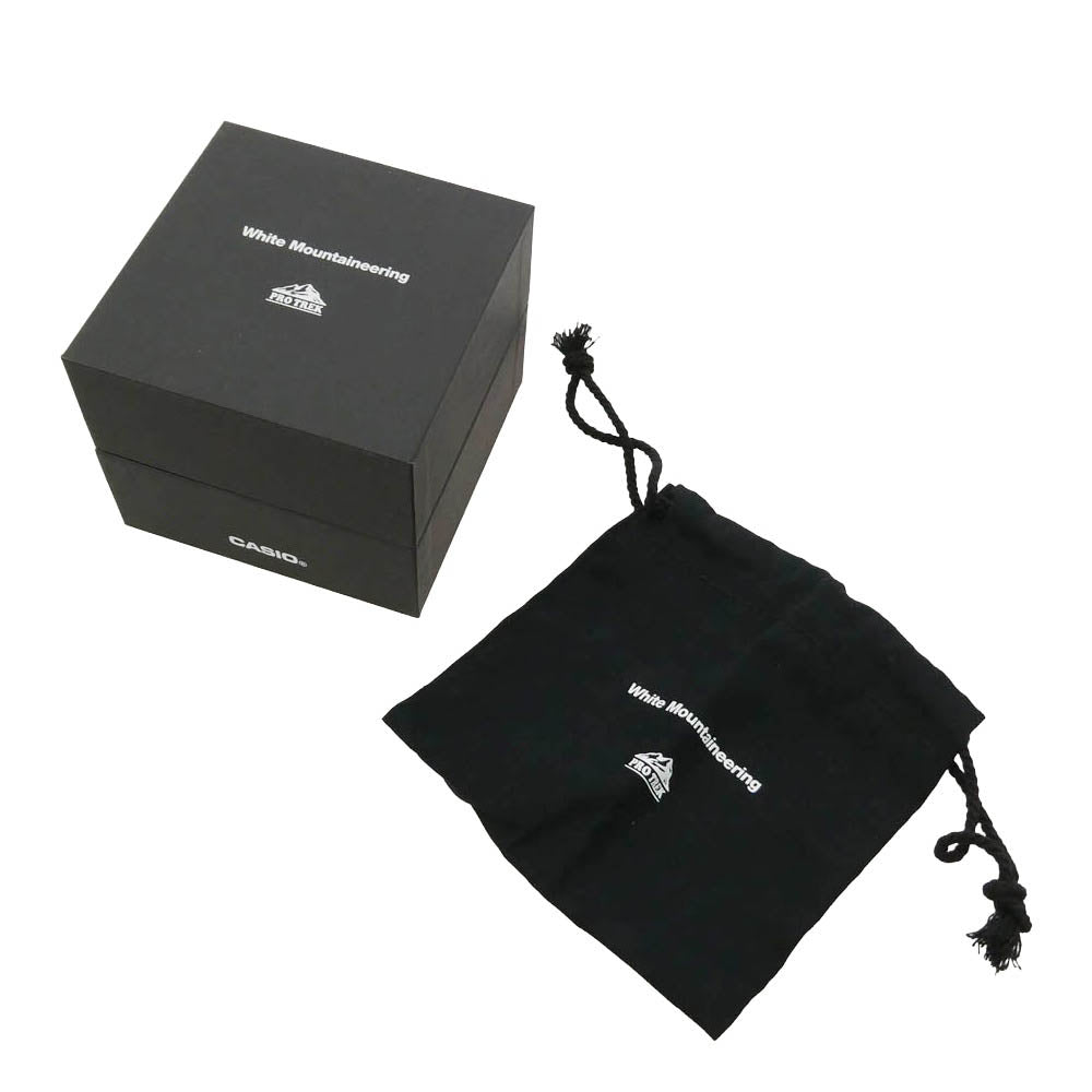 CASIO カシオ WHITE MOUNTAINEERING ホワイトマウンテニアリング PRW-B1000WM-1JR × PRO TREK × White Mountaineering Climber Line プロトレック ホワイトマウンテニアリング クライマーライン チタンバンド 腕時計 ウォッチ ブラック系【極上美品】【中古】