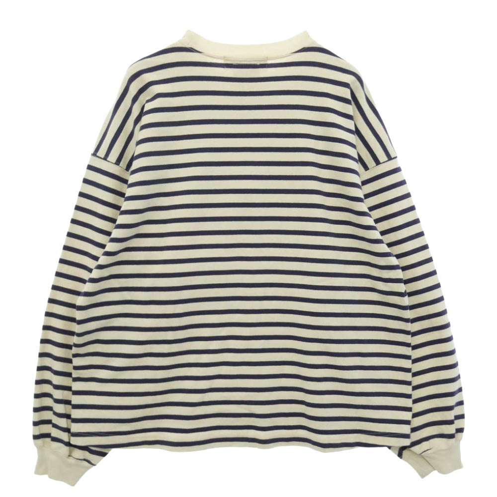 REMI RELIEF レミレリーフ ボーダー 長袖 Tシャツ ホワイト系 ネイビー系 F【中古】