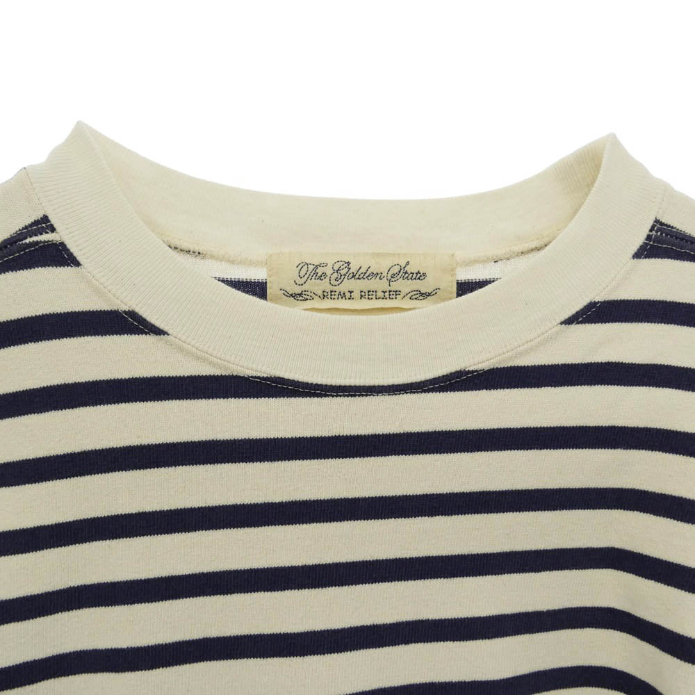 REMI RELIEF レミレリーフ ボーダー 長袖 Tシャツ ホワイト系 ネイビー系 F【中古】