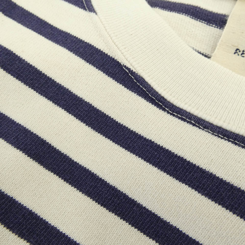 REMI RELIEF レミレリーフ ボーダー 長袖 Tシャツ ホワイト系 ネイビー系 F【中古】
