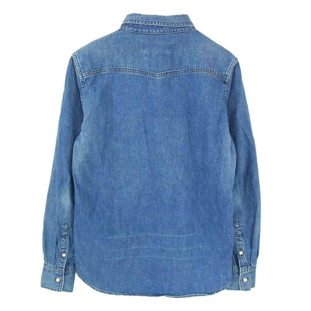 REMI RELIEF レミレリーフ デニム コットン ロングスリーブ 長袖 シャツ インディゴブルー系 M【中古】