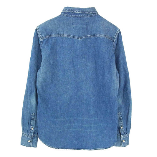 REMI RELIEF レミレリーフ デニム コットン ロングスリーブ 長袖 シャツ インディゴブルー系 M【中古】