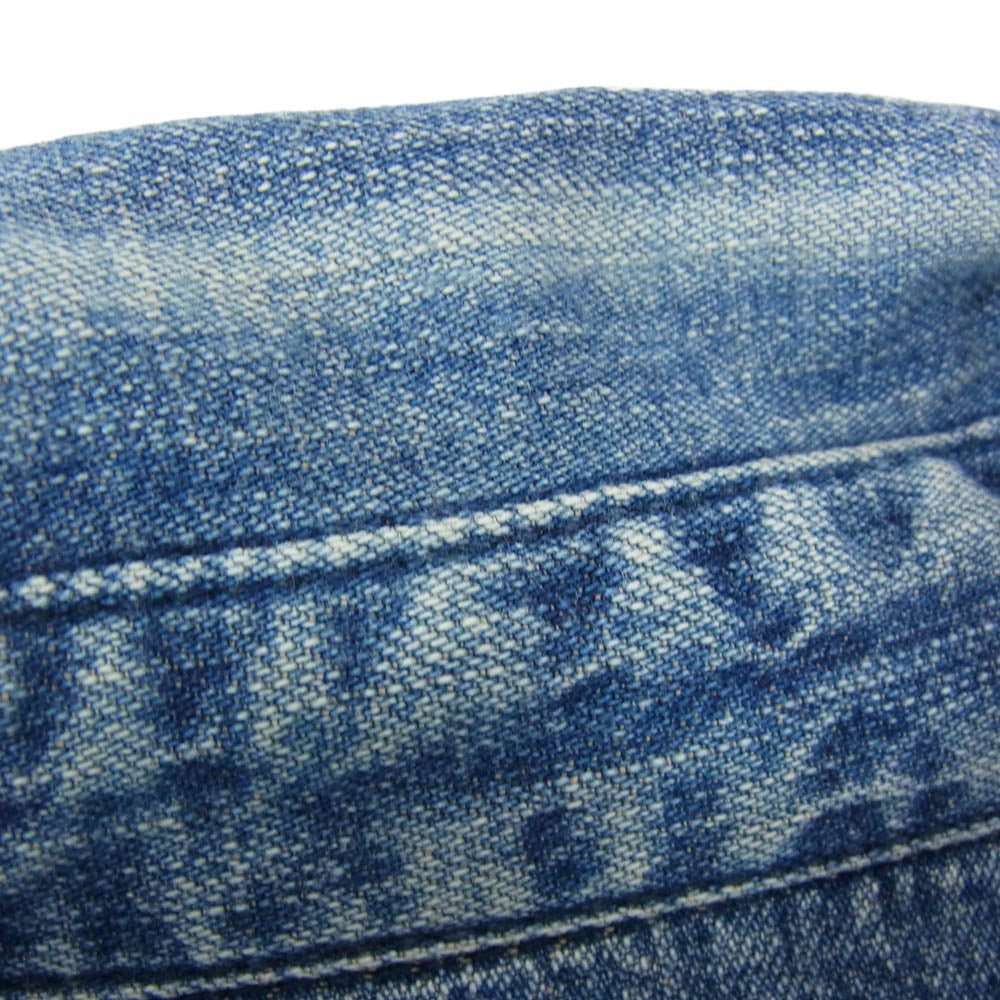 REMI RELIEF レミレリーフ デニム コットン ロングスリーブ 長袖 シャツ インディゴブルー系 M【中古】