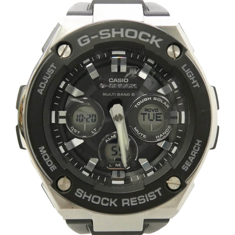 CASIO G-SHOCK カシオ ジーショック GST-W300-1AJF G-STEEL Mid Size Series タフソーラー 腕時計 ブラック系【中古】