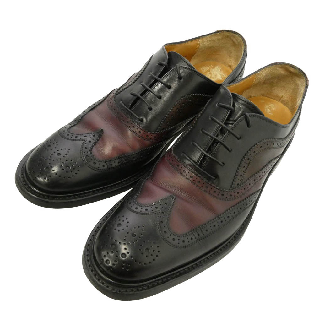 Salvatore Ferragamo サルヴァトーレフェラガモ ウィング チップ レザー ドレス シューズ 革靴 マルチカラー系 10【中古】