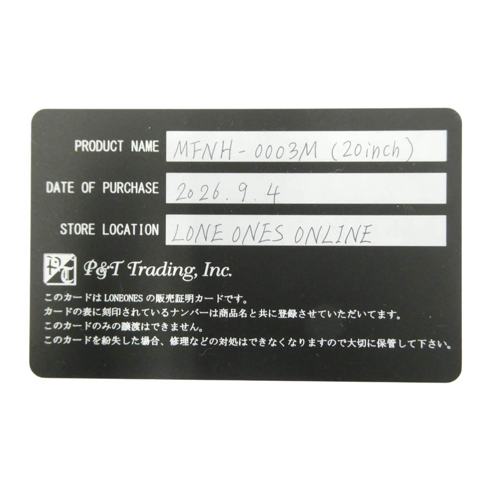 LONE ONES ロンワンズ MFNH-0003M 2026年ギャランティ付属 メイティングフライトフック M ボールチェーン 3mm ネックレス 20inch 20インチ シルバー系【極上美品】【中古】