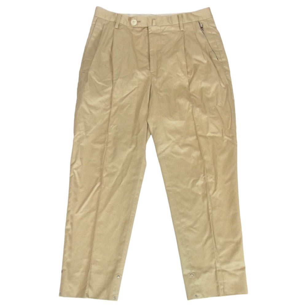 ワイオーエヌ STANDARD TROUSERS 2タック スタンダードトラウザーズ チノパン ベージュ系 48【中古】
