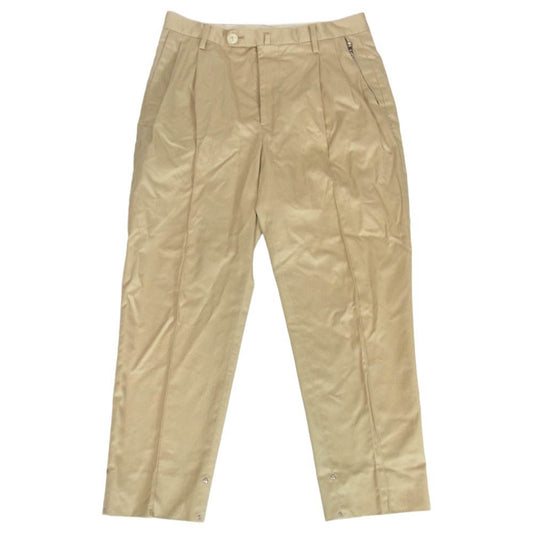 ワイオーエヌ STANDARD TROUSERS 2タック スタンダードトラウザーズ チノパン ベージュ系 48【中古】