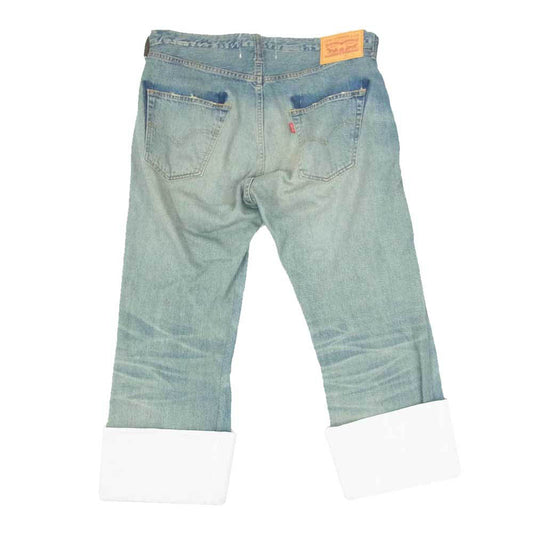 JUNYA WATANABE COMME des GARCONS ジュンヤワタナベコムデギャルソン Levi's リーバイス 22AW JJ-P101 LEVIS リーバイス Wネーム ロールアップ ワイド デニムパンツ ジーンズ インディゴブルー系 M【中古】