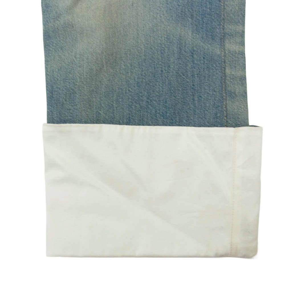 JUNYA WATANABE COMME des GARCONS ジュンヤワタナベコムデギャルソン Levi's リーバイス 22AW JJ-P101 LEVIS リーバイス Wネーム ロールアップ ワイド デニムパンツ ジーンズ インディゴブルー系 M【中古】