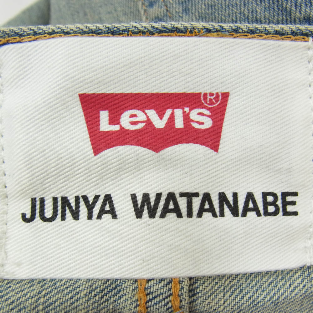 JUNYA WATANABE COMME des GARCONS ジュンヤワタナベコムデギャルソン Levi's リーバイス 22AW JJ-P101 LEVIS リーバイス Wネーム ロールアップ ワイド デニムパンツ ジーンズ インディゴブルー系 M【中古】