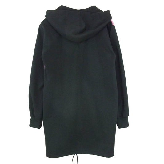 COMME des GARCONS HOMME PLUS コムデギャルソンオムプリュス 25SS PO-T031 メッシュレイヤード チュール ロング ジップ パーカー ブラック系 M【美品】【中古】