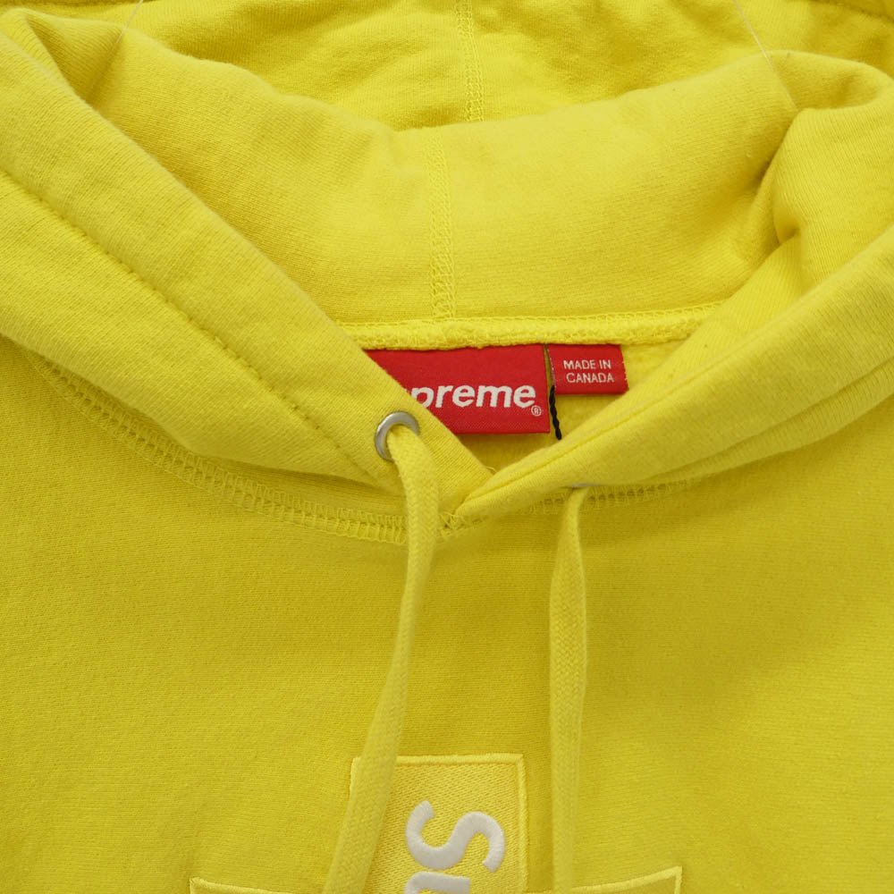 Supreme シュプリーム 20AW Cross Box Logo Hooded Sweatshirt クロスボックスロゴ フーデッド スウェットシャツ フーディー パーカー イエロー系 S【中古】