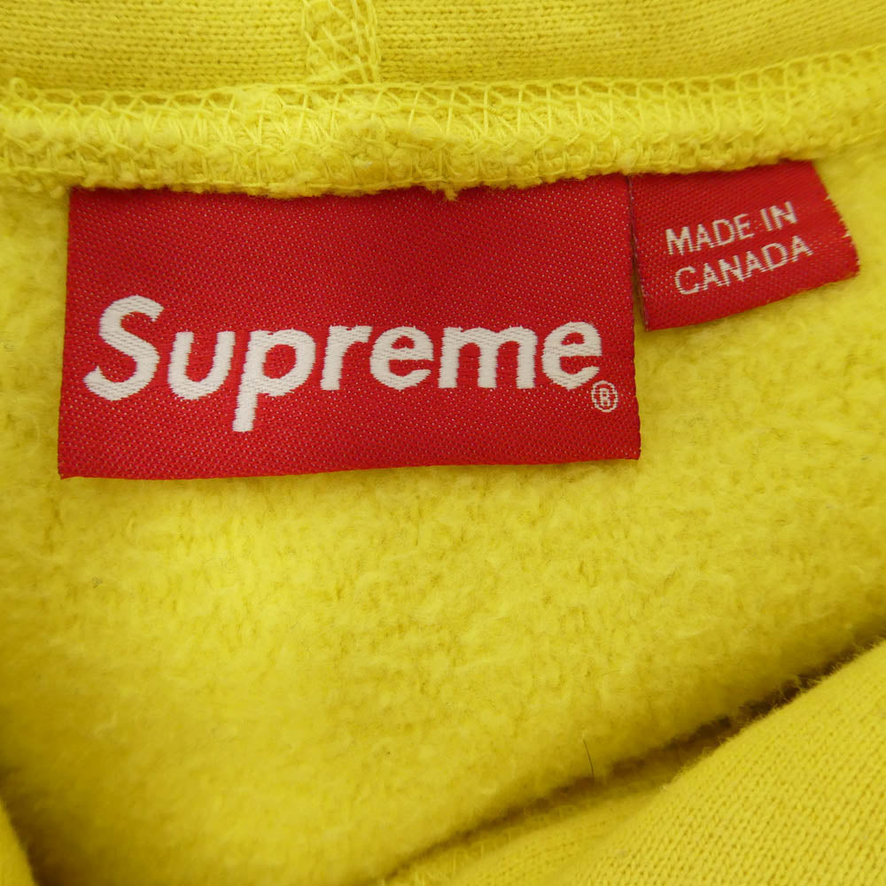 Supreme シュプリーム 20AW Cross Box Logo Hooded Sweatshirt クロスボックスロゴ フーデッド スウェットシャツ フーディー パーカー イエロー系 S【中古】