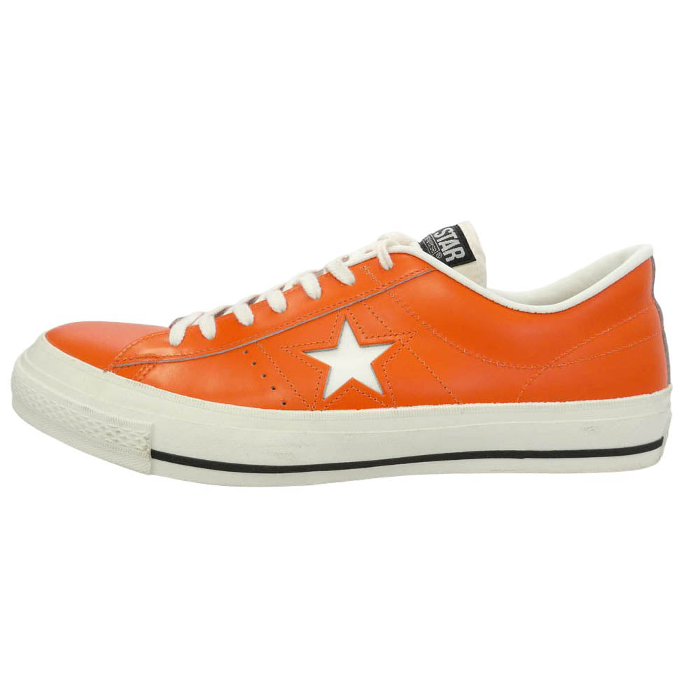 CONVERSE コンバース ONE STAR J ORANGE ワンスター J ワンスター オレンジ レザー ローカット スニーカー オレンジ系 ホワイト系 10.5【美品】【中古】