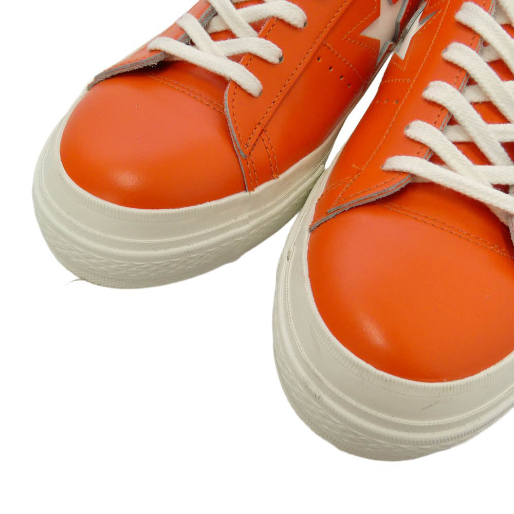 CONVERSE コンバース ONE STAR J ORANGE ワンスター J ワンスター オレンジ レザー ローカット スニーカー オレンジ系 ホワイト系 10.5【美品】【中古】