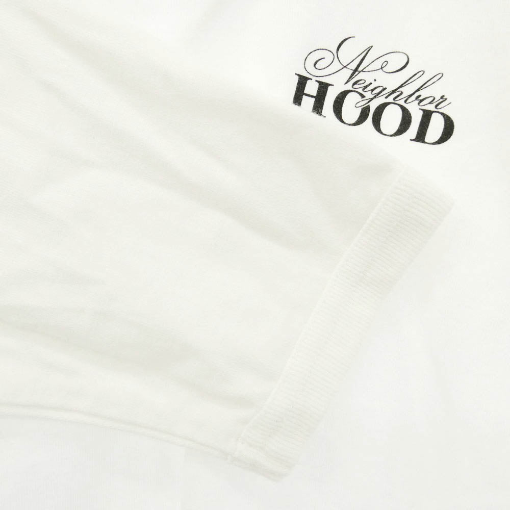 NEIGHBORHOOD ネイバーフッド 25AW 252FPNH-CSM10 Classic Mocneck LS クラシック モックネック ロゴプリント 長袖 カットソー ホワイト系 L【中古】