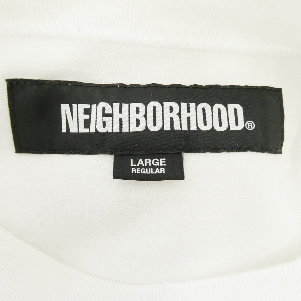 NEIGHBORHOOD ネイバーフッド 25AW 252FPNH-CSM10 Classic Mocneck LS クラシック モックネック ロゴプリント 長袖 カットソー ホワイト系 L【中古】