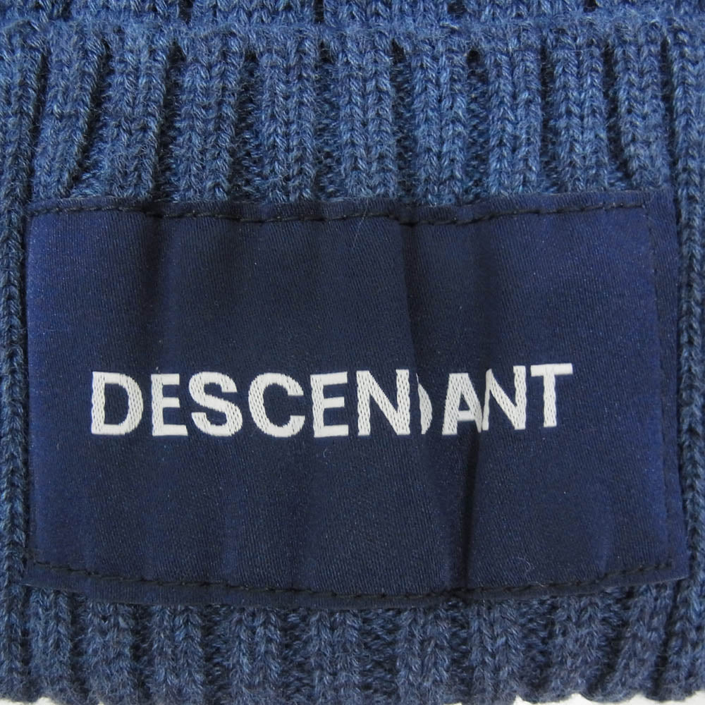 DESCENDANT ディセンダント ロゴワッペン ビーニー ニット帽 キャップ ブルー系【中古】