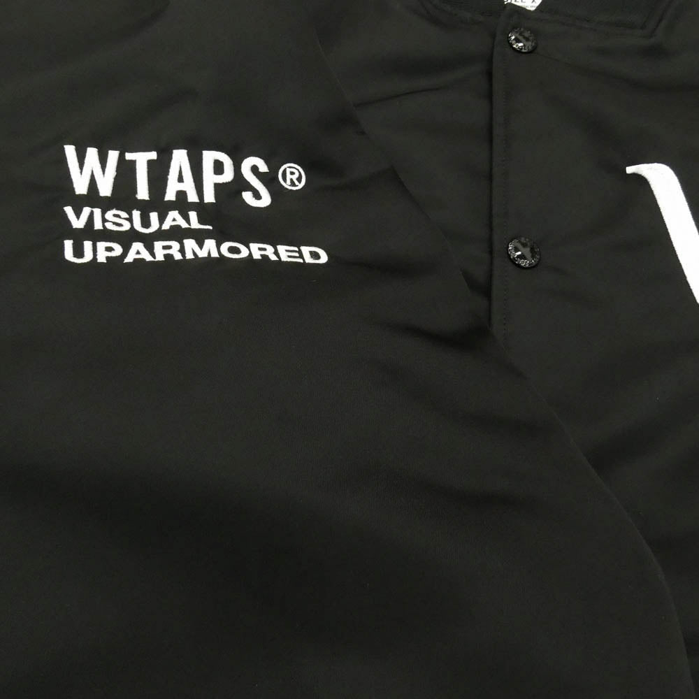 WTAPS ダブルタップス 23AW 232TQDT-JKM05 TEAM JACKET NYLON TWILL LEAGUE チーム ジャケット ナイロン ツイル リーグ ブルゾン ブラック系 X04【美品】【中古】