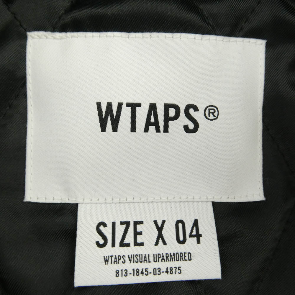 WTAPS ダブルタップス 23AW 232TQDT-JKM05 TEAM JACKET NYLON TWILL LEAGUE チーム ジャケット ナイロン ツイル リーグ ブルゾン ブラック系 X04【美品】【中古】