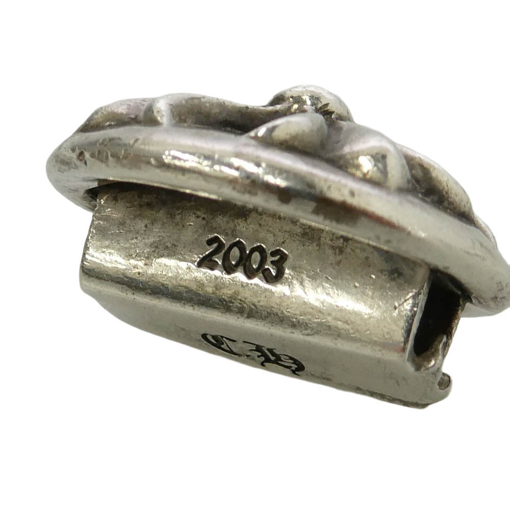 CHROME HEARTS クロムハーツ（原本無） OLD HAIRBAND クロスボールボタン ヘアゴム コンチョ シルバー系【中古】