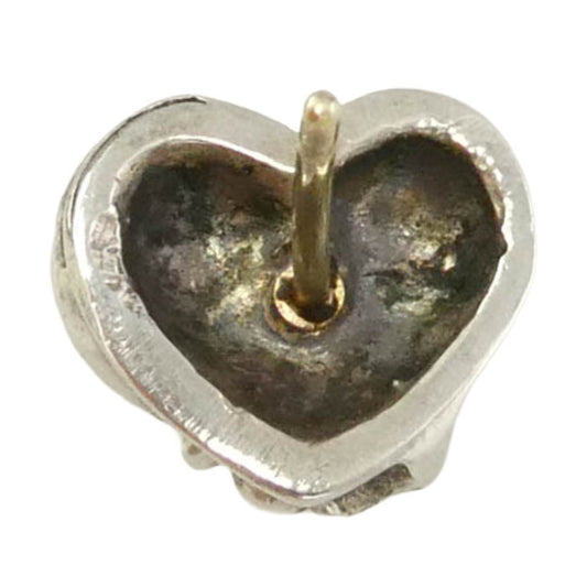 CHROME HEARTS クロムハーツ（原本無） STUD HEART ハート スタッド ピアス シルバー系【中古】