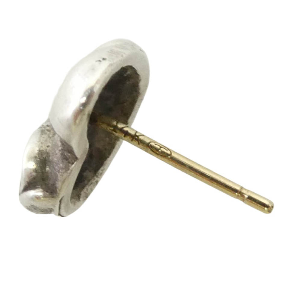 CHROME HEARTS クロムハーツ（原本無） STUD HEART ハート スタッド ピアス シルバー系【中古】
